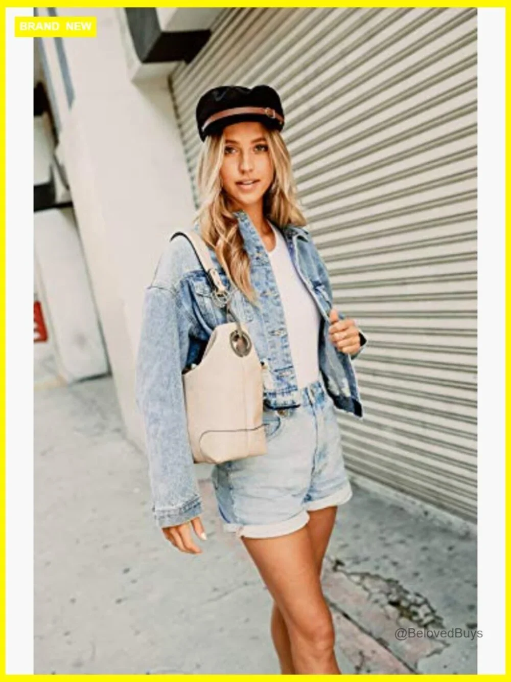 Hobo Shoulder Bag with Big Snap Hook Hardware